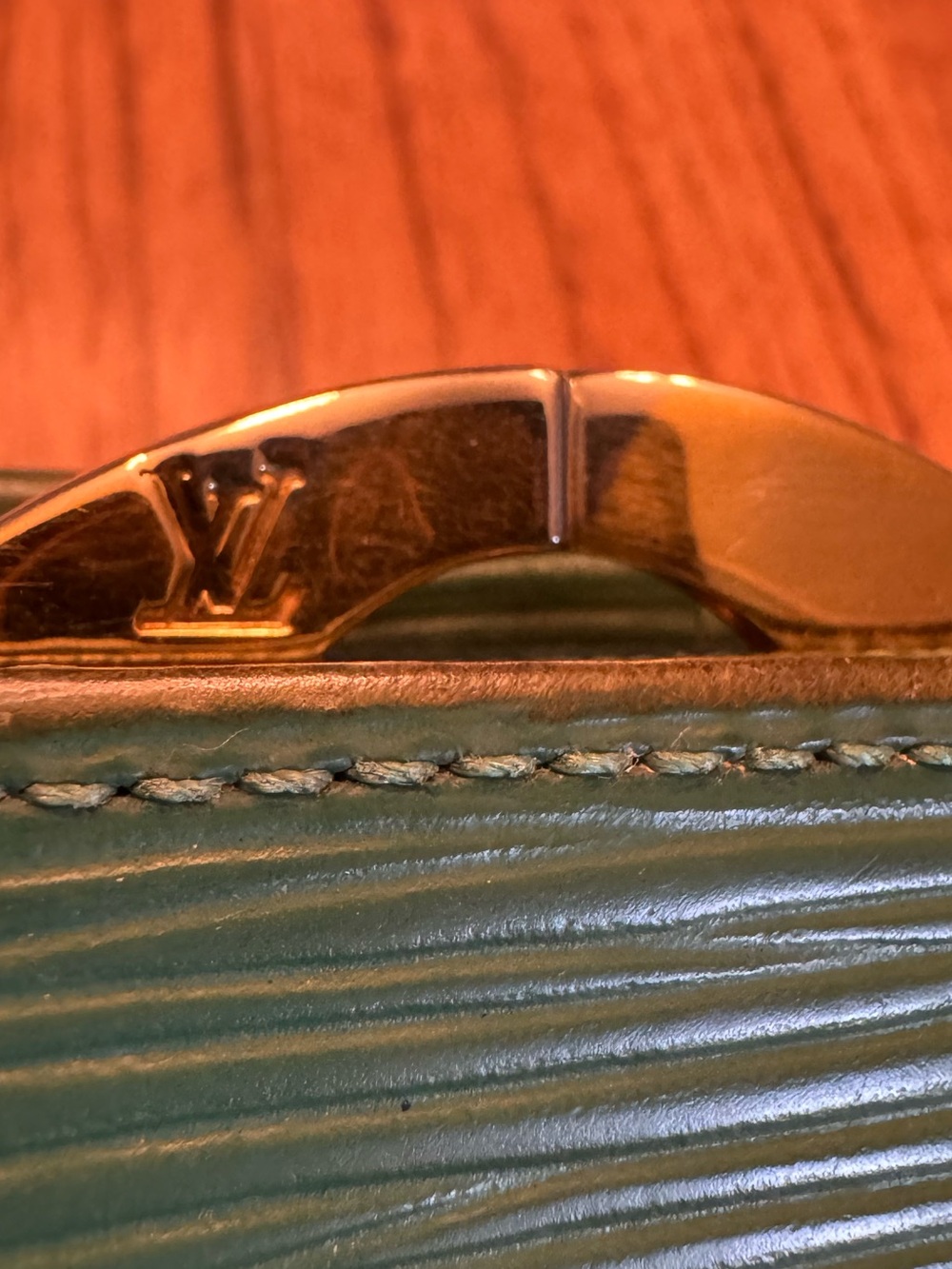 Vintage Louis Vuitton Portefeuille Viennois Borneo Green Gold Hardware 1996 COA - Picture 3 of 11